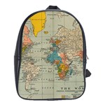 Vintage World Map School Bags (XL) 