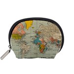 Vintage World Map Accessory Pouches (Small) 