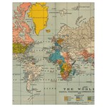 Vintage World Map Drawstring Bag (Small)