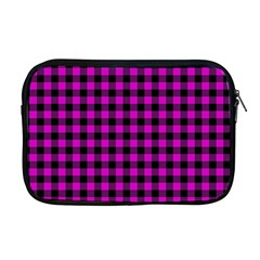 Lumberjack Fabric Pattern Pink Black Apple Macbook Pro 17  Zipper Case by EDDArt