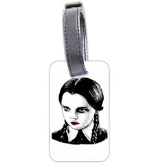Wednesday Addams Luggage Tags (one Side)  by Valentinaart