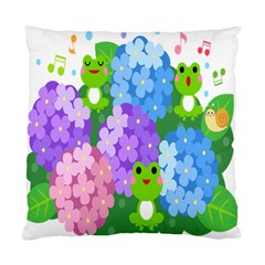 Animals Frog Face Mask Green Flower Floral Star Leaf Music Standard Cushion Case (one Side) by Mariart