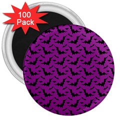 Animals Bad Black Purple Fly 3  Magnets (100 Pack) by Mariart