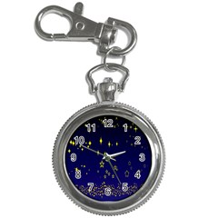 Blue Star Space Galaxy Light Night Key Chain Watches by Mariart