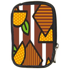 Chocolate Lime Brown Circle Line Plaid Polka Dot Orange Green White Compact Camera Cases by Mariart