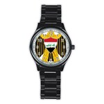 Coat of Arms of Iraq  Stainless Steel Round Watch Front
