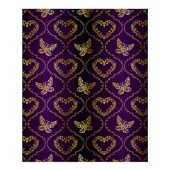 Flower Butterfly Gold Purple Heart Love Shower Curtain 60  X 72  (medium) 