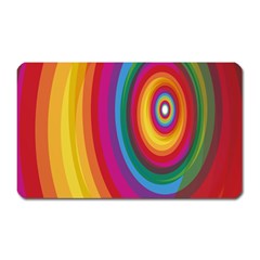 Circle Rainbow Color Hole Rasta Magnet (rectangular)