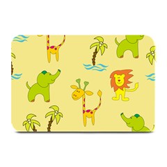 Cute Animals Elephant Giraffe Lion Plate Mats by Mariart