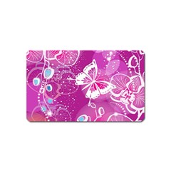Flower Butterfly Pink Magnet (name Card)