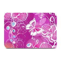 Flower Butterfly Pink Plate Mats by Mariart