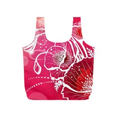 Flower Red Sakura Pink Full Print Recycle Bags (s) 