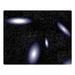 Galaxy Planet Space Star Light Polka Night Double Sided Flano Blanket (large)  by Mariart