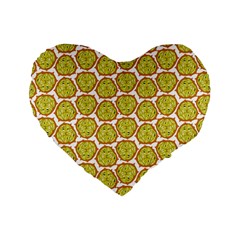 Horned Melon Green Fruit Standard 16  Premium Flano Heart Shape Cushions