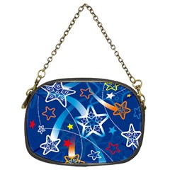 Line Star Space Blue Sky Light Rainbow Red Orange White Yellow Chain Purses (two Sides)  by Mariart