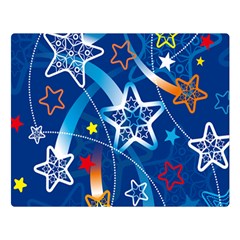 Line Star Space Blue Sky Light Rainbow Red Orange White Yellow Double Sided Flano Blanket (large)  by Mariart