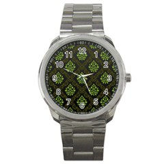 Leaf Green Sport Metal Watch