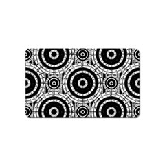 Geometric Black And White Magnet (name Card) by linceazul