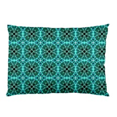 Turquoise Damask Pattern Pillow Case by linceazul