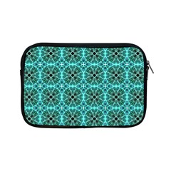 Turquoise Damask Pattern Apple Ipad Mini Zipper Cases by linceazul