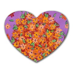 Floral Sphere Heart Mousepads by dawnsiegler