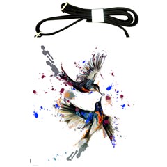 Colorful Love Birds Illustration With Splashes Of Paint Shoulder Sling Bags