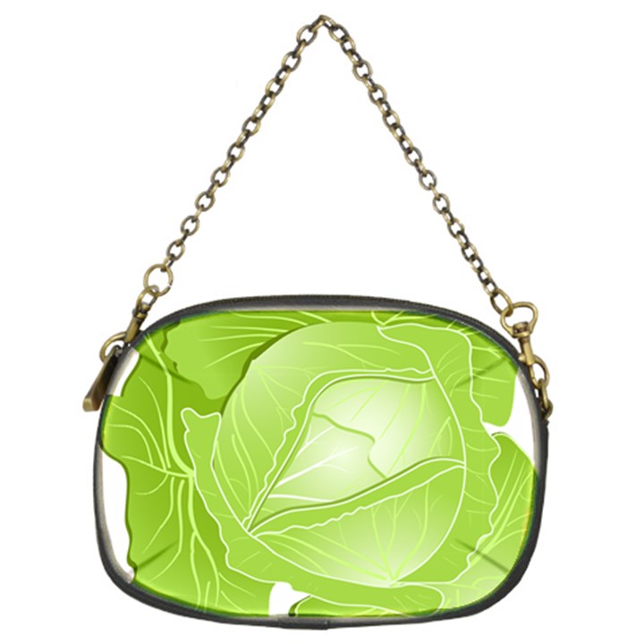 Cabbage Leaf Vegetable Green Chain Purses (Two Sides) 
