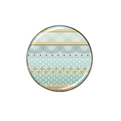Circle Polka Plaid Triangle Gold Blue Flower Floral Star Hat Clip Ball Marker (4 Pack)
