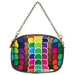Circle Round Yellow Green Blue Purple Brown Orange Pink Chain Purses (two Sides)  by Mariart