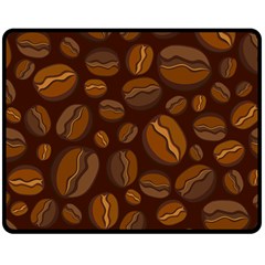 Coffee Beans Double Sided Fleece Blanket (medium) 