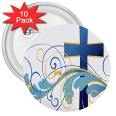 Easter Clip Art Free Religious 3  Buttons (10 Pack) 