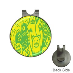 Easter Monster Sinister Happy Green Yellow Magic Rock Hat Clips With Golf Markers