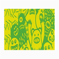 Easter Monster Sinister Happy Green Yellow Magic Rock Small Glasses Cloth by Mariart