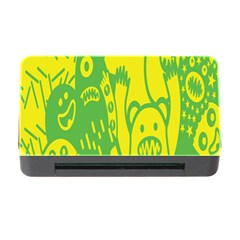 Easter Monster Sinister Happy Green Yellow Magic Rock Memory Card Reader With Cf