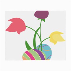 Eggs Three Tulips Flower Floral Rainbow Small Glasses Cloth by Mariart