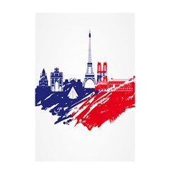 Eiffel Tower Monument Statue Of Liberty France England Red Blue Shower Curtain 48  X 72  (small)  by Mariart