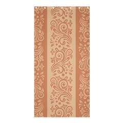Flower Floral Leaf Frame Star Brown Shower Curtain 36  X 72  (stall)  by Mariart
