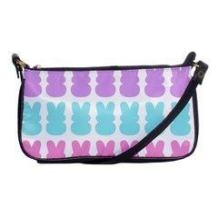 Happy Easter Rabbit Color Green Purple Blue Pink Shoulder Clutch Bags