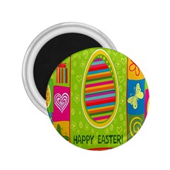 Happy Easter Butterfly Love Flower Floral Color Rainbow 2 25  Magnets
