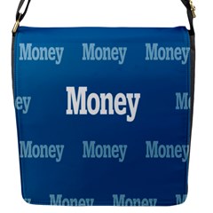 Money White Blue Color Flap Messenger Bag (s)