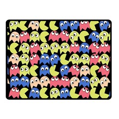 Pacman Seamless Generated Monster Eat Hungry Eye Mask Face Color Rainbow Fleece Blanket (small)