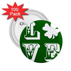 Parks And Tally Love Printable Green 2 25  Buttons (100 Pack) 