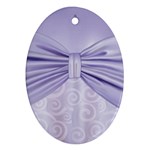 Ribbon Purple Sexy Oval Ornament (Two Sides)