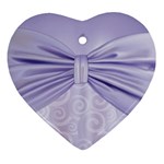Ribbon Purple Sexy Heart Ornament (Two Sides)