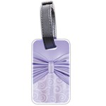 Ribbon Purple Sexy Luggage Tags (Two Sides) Back