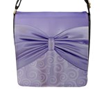 Ribbon Purple Sexy Flap Messenger Bag (L) 