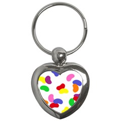 Seed Beans Color Rainbow Key Chains (heart) 