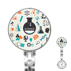 Science Chemistry Physics Stainless Steel Nurses Watch by Mariart
