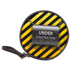 Under Construction Sign Iron Line Black Yellow Cross Classic 20-cd Wallets