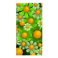 Sunflower Flower Floral Green Yellow Shower Curtain 36  X 72  (stall)  by Mariart